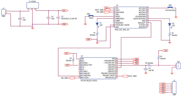 A detailed schematic of the Weather Center's anemometer circuit Figure 4:The Weather Center's anemometer circuit.